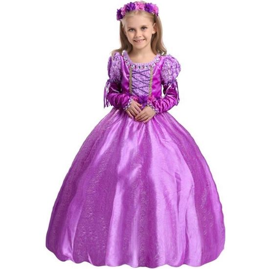 Princesse Raiponce Costume Robe de fête Robe 3-4 ans - Cdiscount Jeux -  Jouets