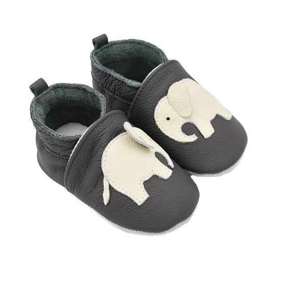Chaussons Bébé En Cuir Souple - Semelle Antidérapante Daim - Premiers Pas Fille/Garçon - 4 Tailles (0-24 Mois)