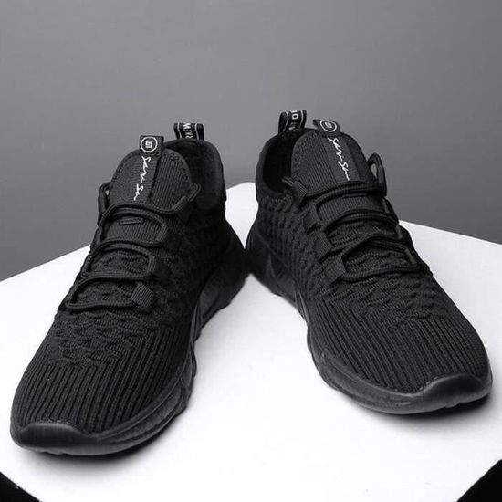Baskets Homme En Maille Respirante - Chaussures De Sport Légères Antidérapantes - Confort Amorti Pour Marche, Course - Style Décontracté Polyvalent