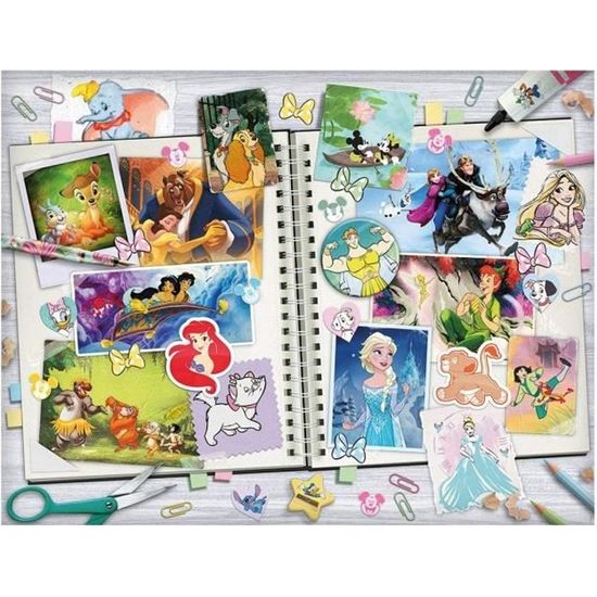 Puzzle Adulte : Le Cahier Avec Les Images Disney : Mickey Roi Lion Belle Bete 2000 Pieces - Collection Dessin Anime 101 Dalmatiens