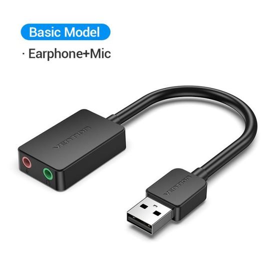 Carte Playstation VENTION , Adaptateur USB Audio Jack 3,5mm Plug Play, Boîtier En Aluminium, Compatible Avec PC, MacBook, PS5 PS4 Carte Son Usb Carte Son Externe