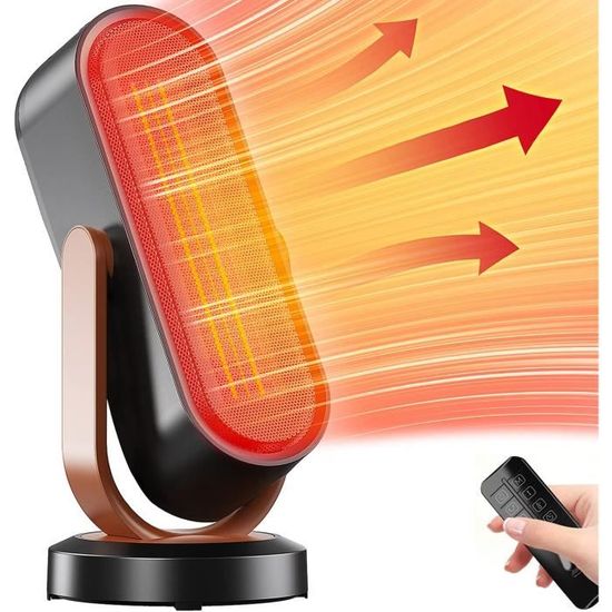 Chauffage D'Appoint PALINTH 1500W PTC - 4 Modes, Minuterie 8h, Sécurité Anti-Basculement, Silencieux