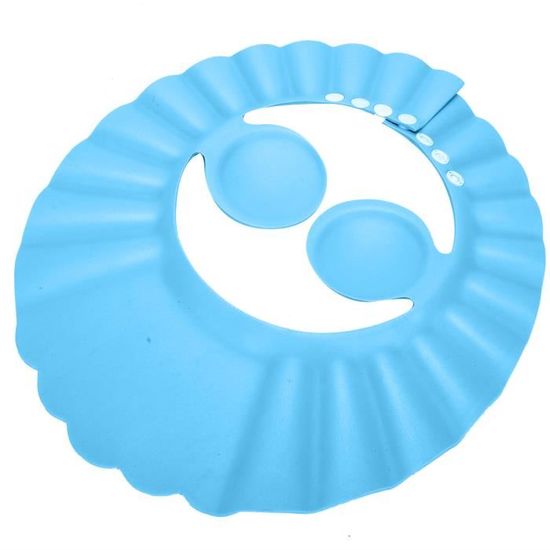 Chapeau Douche Bébé 2 Pièces – Visière Réglable Protection Yeux & Oreilles, Casquette Bain Enfant (Rouge + Jaune)