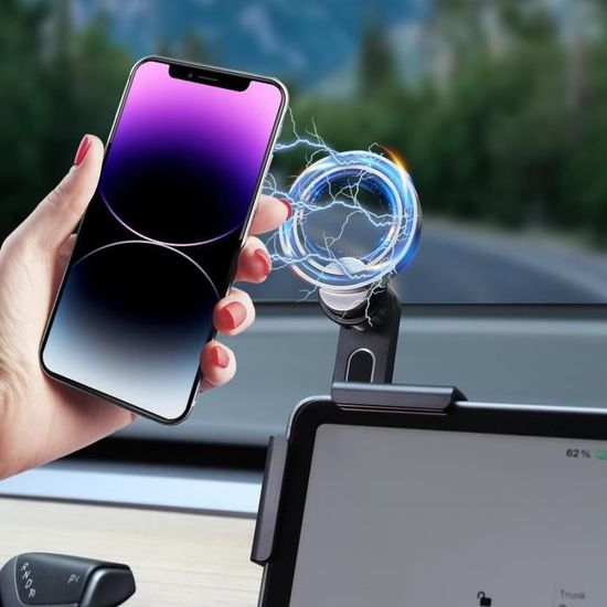 Support Magnétique Téléphone Ultra Fin Pour Mag-Safe - Angle Réglable 180°, Poignée Ergonomique - Couleur Bleu