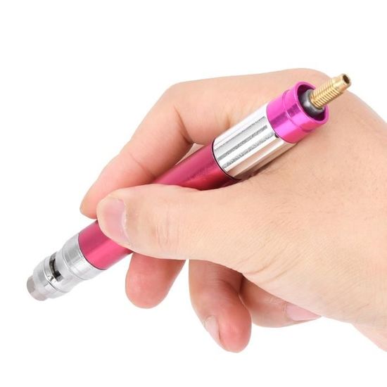 Stylo De Gravure Pneumatique - Pointes Interchangeables Pour Acier, Verre, Bois - Longueurs 42-58 Mm - Lot Avec Joints