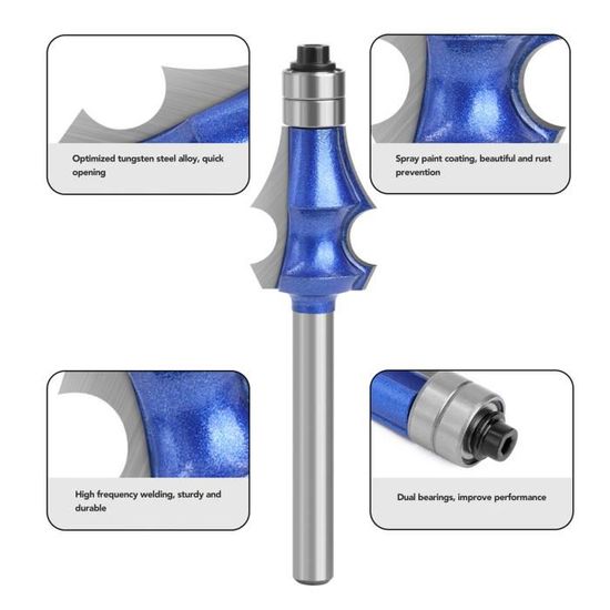 Fraise CNC En V 90° - Acier Tungstène, Tige 6mm, Diamètre 32mm Pour Bois Et Plastique