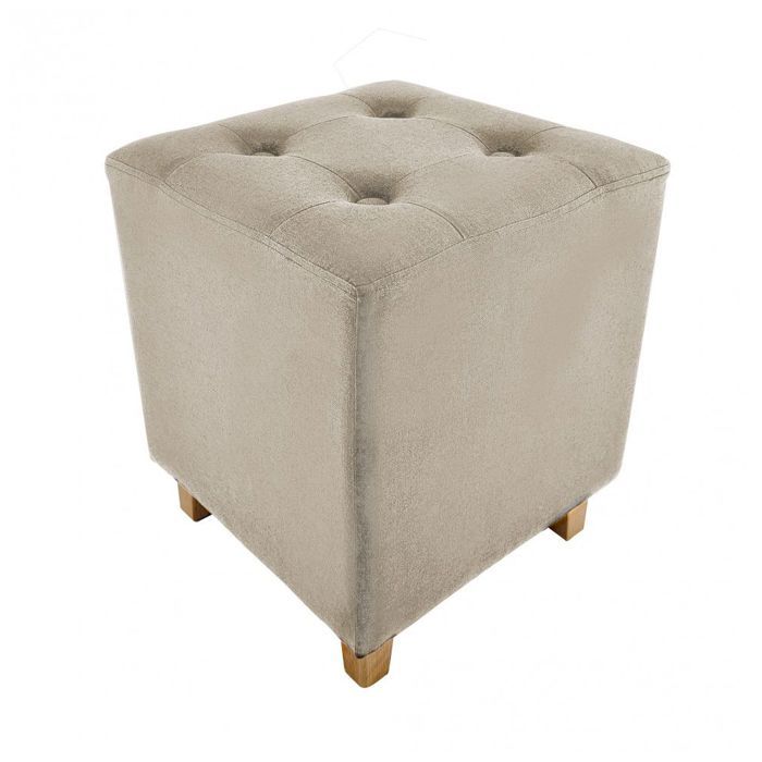 Poufs fauteuils et chaises - Pouf carré - Hyppolyte - 35 x 35 cm - Beige