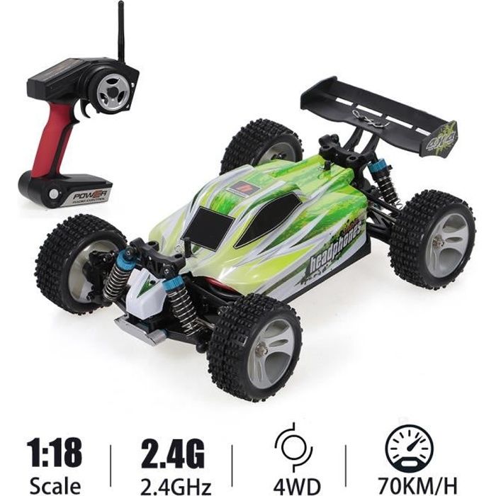 WLtoys A959-B 2.4G 1/18 Echelle 4WD 70KM / h Haute Vitesse Electrique RTR Buggy RC Voiture - Vert