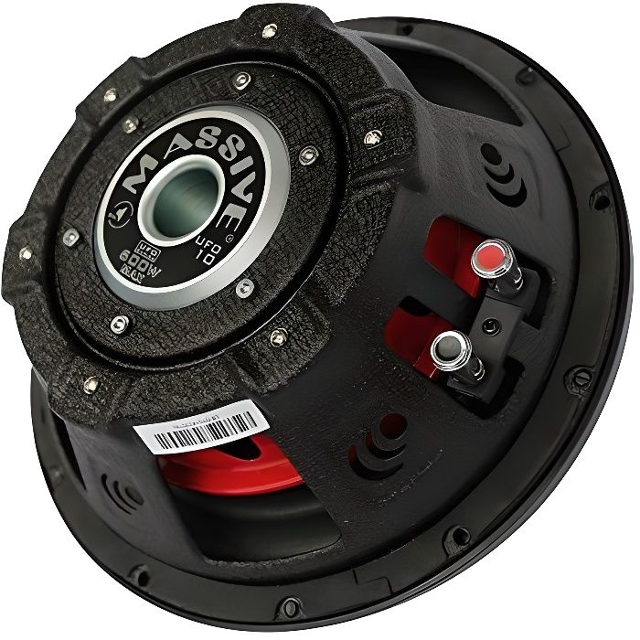 Massive Audio UFO10, 10 Inch Shallow Subwoofer - High Powered 600 Watt Shallow Mount Subwoofer, (3 Inch Voice coil Dual 4 Ohm) Low