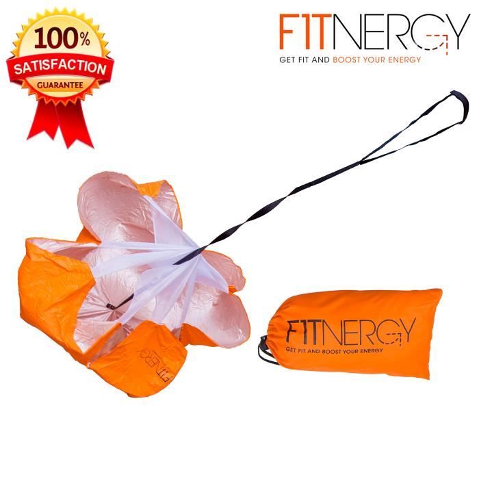 PARACHUTE Résistance De Course par F1TNERGY - ORANGE Matériel Durable de qualité supérieure 142,2 cm - Cours résistance Speed Spr
