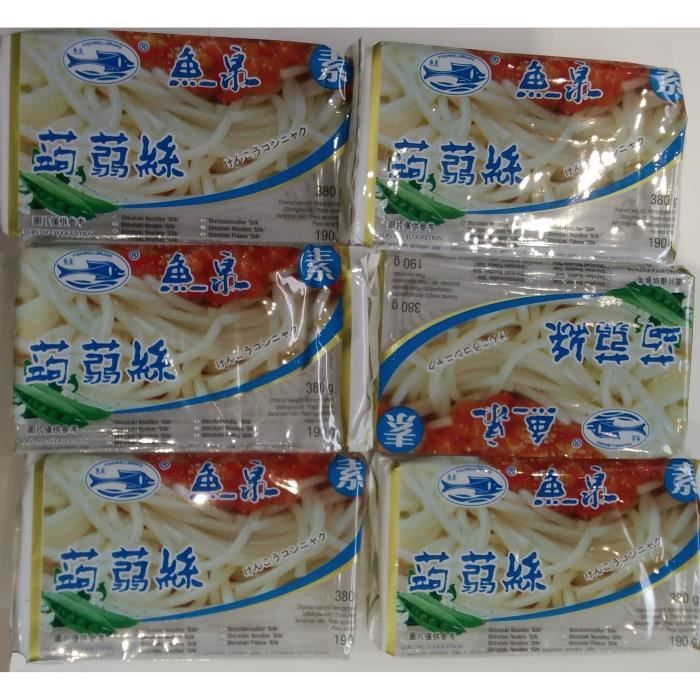 KONJAC SPAGHETTI PATES/ KONJAC PATE SPAGHETTI / LOT 6 PIECES/ 190 G POIDS NET/