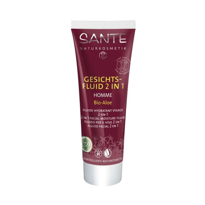 SANTE Fluide visage 2 en 1 Aloe - Homme I - Bio - 50 ml