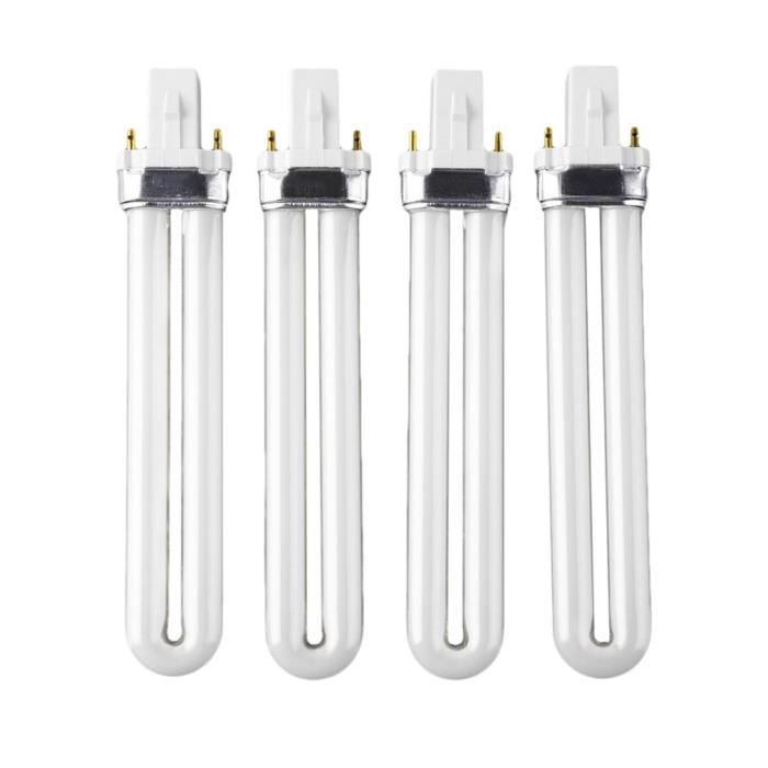 sèche-ongles -4 pièces verre 9W durcissement UV Gel lampe Gel Nail Art sèche Tube remplacement Promot...- Modèle: as - MIZJHGA02084
