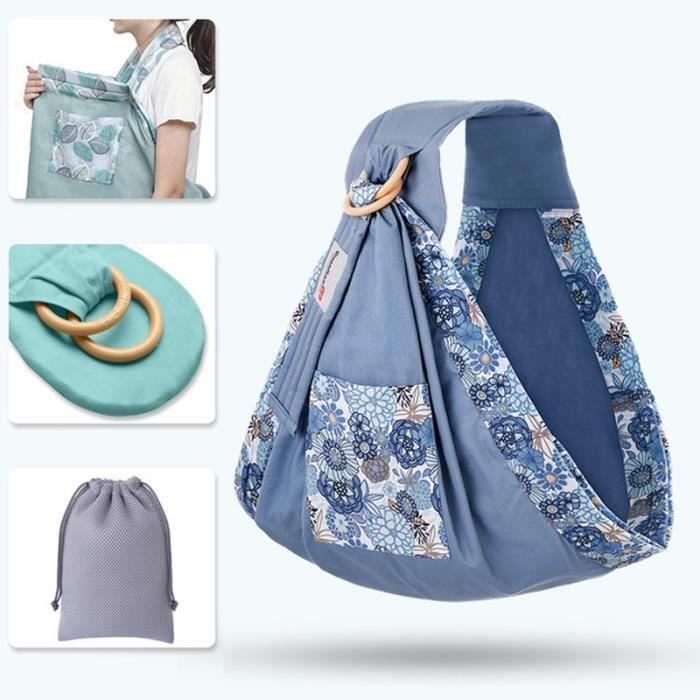 Echarpe de portage anneaux épaule rembourrée Ornate Bleu