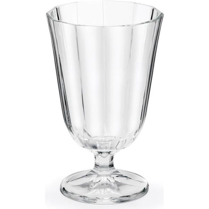 Verre à eau à pied transparent de 25 cl - Lot de 6 ANNA