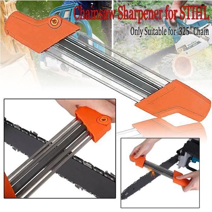 2 en 1 Easy File Affûteuse de chaîne Sharpener orange 0.325 - 4.8mm pour STIHL taille-chaîne tronçonneuse Ve31194