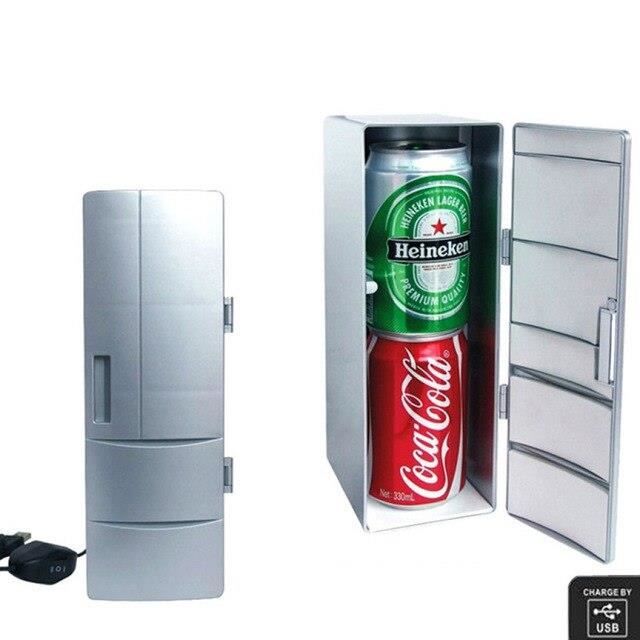 Mini réfrigérateur Portable, refroidisseur-réchauffeur, réfrigérateur, canettes de boisson, USB, refroidisseur d'ali*PD1616