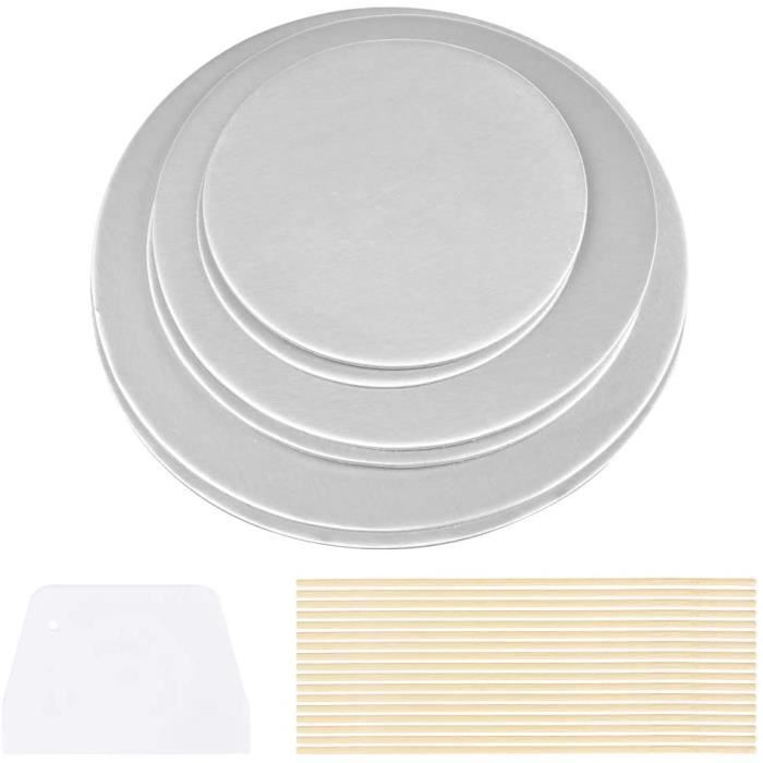Planches Gâteau Rond Bases Gâteau, YANSHON 27PCS Set Supports Gâteaux Cartons à Gâteau Epais Réutilisables Carton Découpées, 6PCS Ca