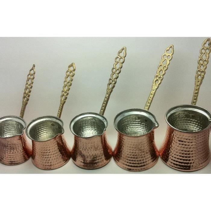 Cuillère,Cafetière turque, Cezve, Ibrik, fabricant de cuivre martelé à la main, rouge de suivi Jezve - Type XL