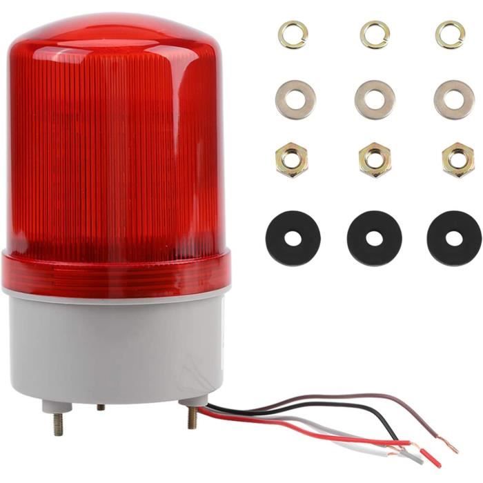 Voyant d'avertissement, ampoule d'avertissement d'urgence à LED rouge lampe de bal rotative AC220V pour remorque de camion de A285