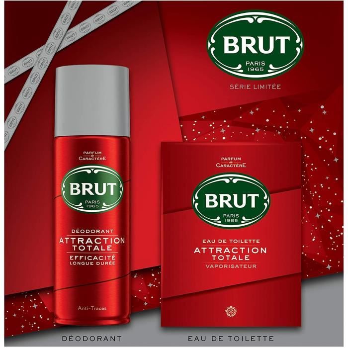 BRUT Coffret Eau de toilette et Déodorant Attraction Totale
