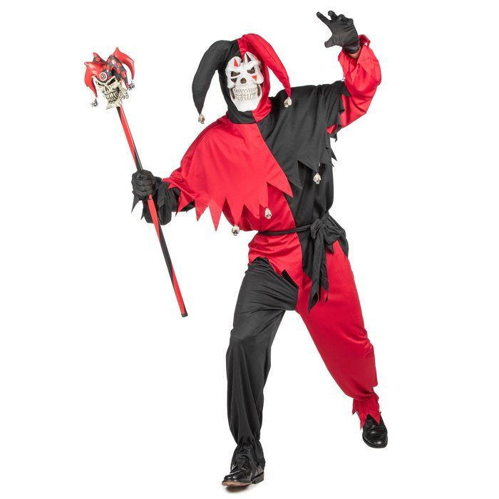 Costume Monstre Bouffon Noir et Rouge