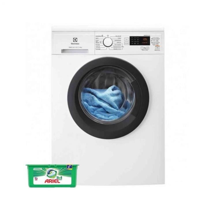 ELECTROLUX Lave-linge Frontal 8KG 1200TRS/MIN programme Anti-allergie 57,8 Blanc