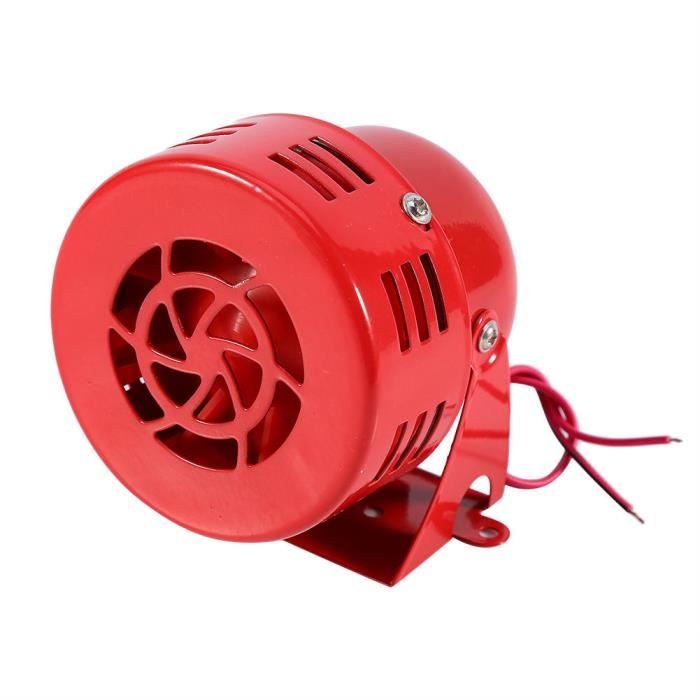 Fydun Ultra compact 12V voiture électrique camion moto conduit raid aérien sirène klaxon alarme fort 50s rouge
