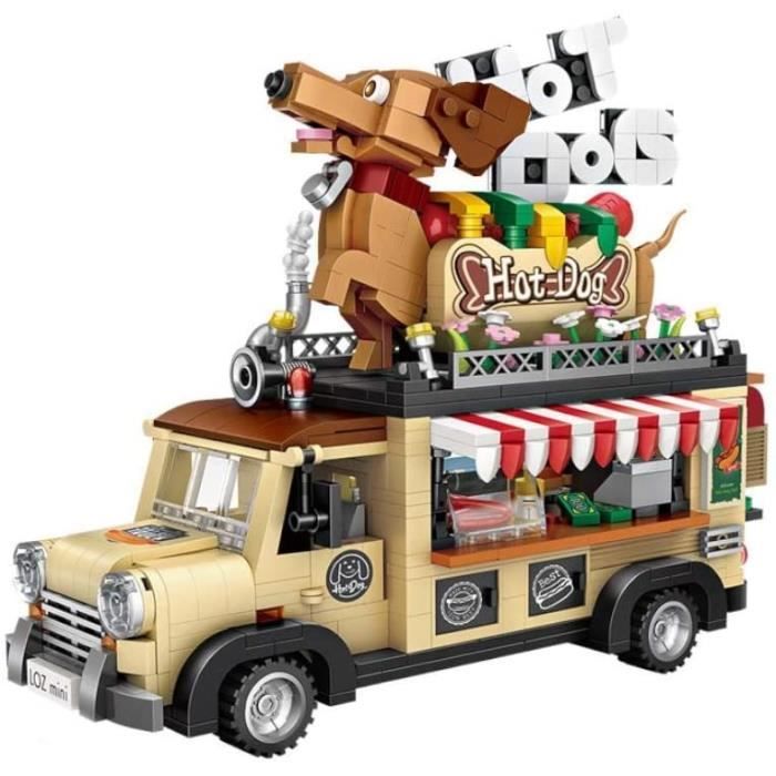 LOZ Mini Block 1116 Hot Dog Cart Fast Food Truck vehicule Jouet de Construction