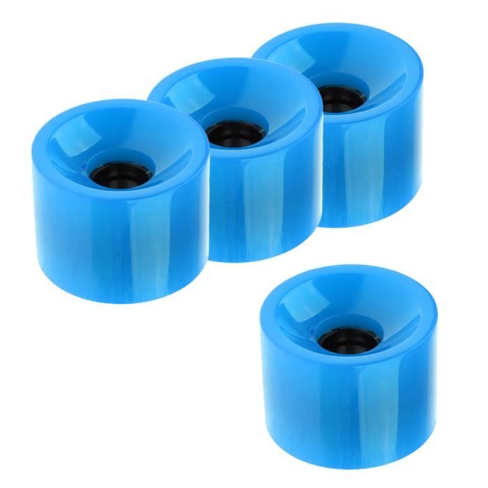 4 Pcs 70x51mm Pro Skateboard Pu Roues Longboard Cruiser bleu