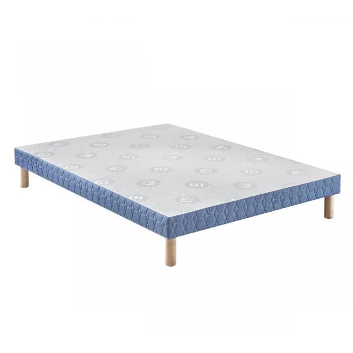 Sommier Merinos Confort Ferme 14 cm 90x200 Bleu