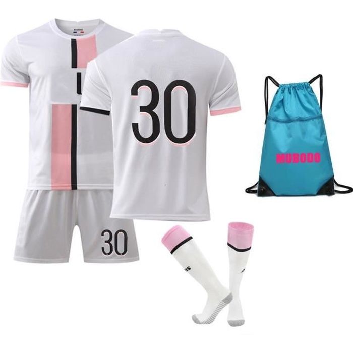 21-22 saison Maillots de Football T-Shirt avec Chaussettes et Accessoires Chemise de Football Ensemble pour adulte Enfants - Blanc