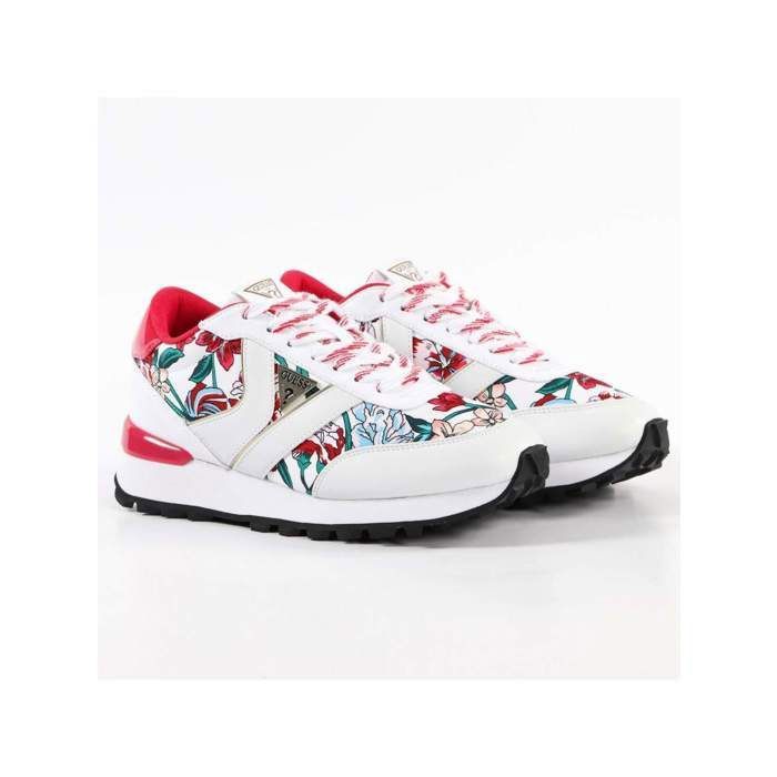 Basket Guess Flower Blanc Femme
