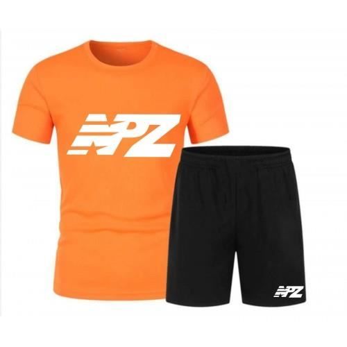 Ensemble short et maillot de foot NPZ homme orange fluo - M - Orange