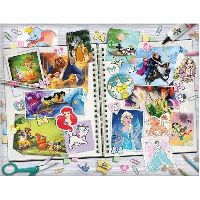 Puzzle Adulte : Le Cahier Avec Les Images Disney : Mickey Roi Lion Belle Bete 2000 Pieces - Collection Dessin Anime 101 Dalmatiens
