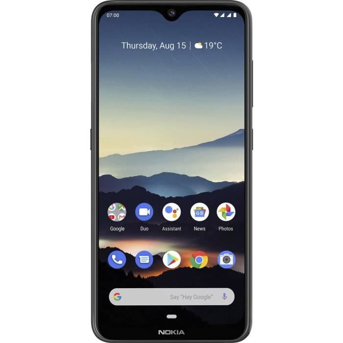 Nokia7.2,Téléphone portable double SIM64 Go,6.3 pouces(16 cm ) double SIMAndroid™ 9.0,48 Mill. pixelcharbon de bois