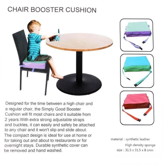 Enfants Chaise à manger pour enfants Coussin d'appoint Sièges bébé (Rouge)