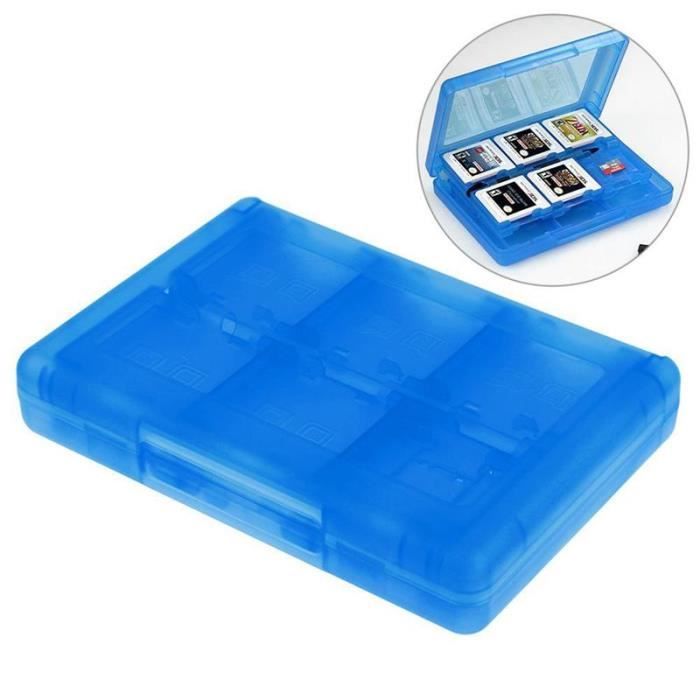 28 en 1 Carte de jeu etui Titulaire Boite a cartouches pour Nintendo DS 3DS XL LL DSi MT Nouveau, Bleu