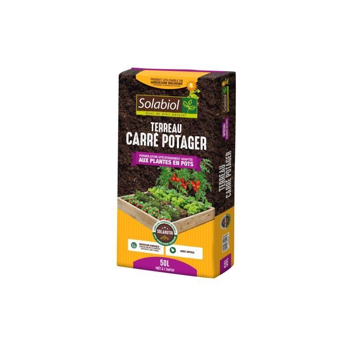 SOLABIOL TERCARPOT50 Terreau Carre Potager - 50 L