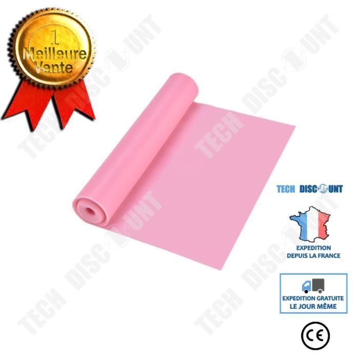 TD® Bande de Yoga Élastique Ceinture En Latex 1.5M Bande De Tension Naturelle Femme Yoga Sport Fitness Maison - Rose