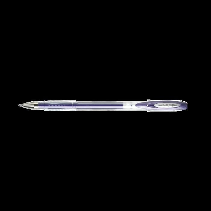 Roller encre gel Signo UM120NM Pte Moy. 0,7mm Violet Métal