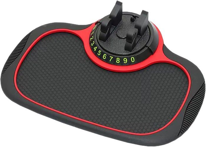 Tapis Antidérapant Silicone Pour Voiture - Support Téléphone Universel - Anti-Glisse GPS, Lunettes, Clés - Noir