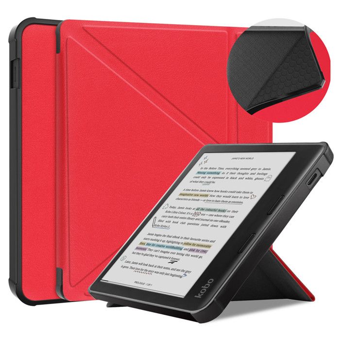 Kobo Rouge Antichoc Housse Pour KOBO Libra Colour Liseuse eBook Housse avec ...