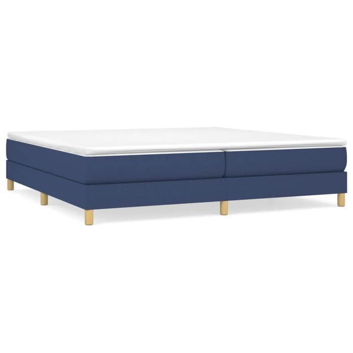 Cadre de lit - 2 personnes - Bleu 200x200 cm - Tissu LL153853