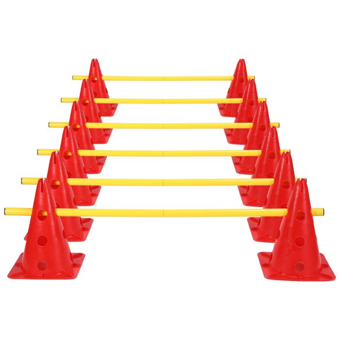 Comparer les prix de Eulenke Lot de 12 Kit de haies à enfoncer Agility Training Sports Entraînement de la coordination