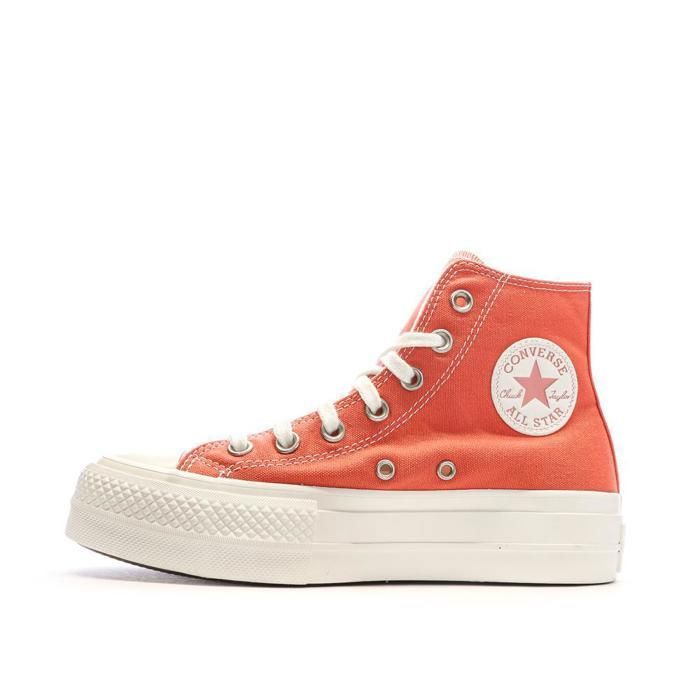 Converse Baskets Oranges Femme Converse Chuck Taylor All Star Lift