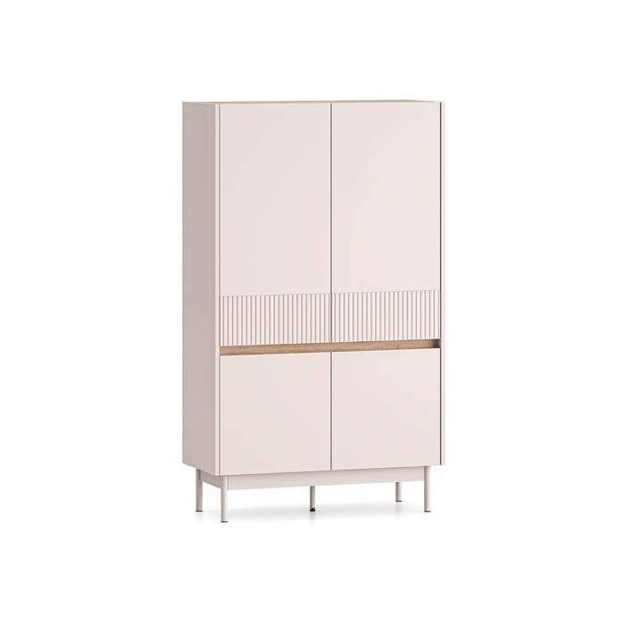 Armoire 4 portes Petits-meubles - Connie - 91 9 x 40 x 155 8cm - Cachemire et Bois Armoire 4 portes Petits-meubles - Connie - 91 9 x 40 x 155 8cm - Cachemire et Bois