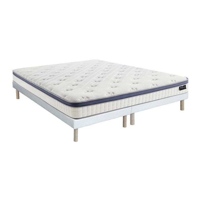 Ensemble 180 x 200 cm sommier tapissier + matelas hybride ressorts ensachés 7 zones et mémoire de forme ép.25cm - MALAO de PALACIO Ensemble 180 x 200 cm sommier tapissier + matelas hybride ressorts ensachés 7 zones et mémoire de forme ép.25cm - MALAO de PALACIO