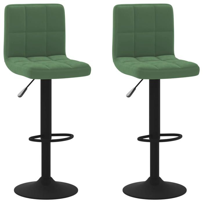 SARA* NEW Tabouret de pub/siège comptoir/ Tabourets Haut Bar - KENNETH - lot de 2 - vert foncé velours 13.4 Kg CL4366