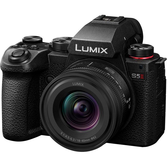 Appareil Photo Hybride - PANASONIC - DC-S5M2NE - 24MP - Vidéo 6K - Objectif Lumix S 18-40mm
